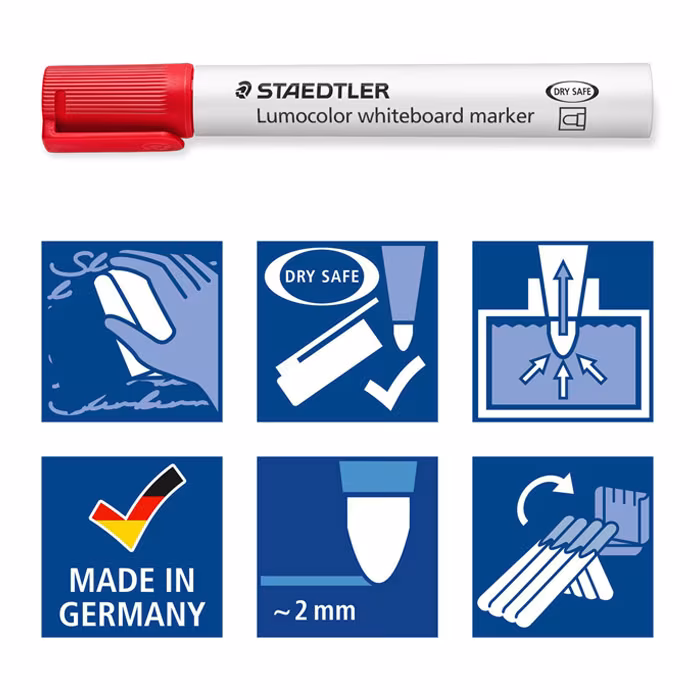 Staedtler 6 Lumocolor Whiteboard Marker Price in Jordan Staedtler 6 Lumocolor Whiteboard Marker - Buy Online in Jordan | OfficeJo