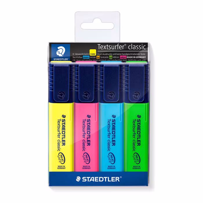 Staedtler Textsurfer classic 364 (4 colours) Price in Jordan Staedtler Textsurfer classic 364 (4 colours) - Buy Online in Jordan | OfficeJo