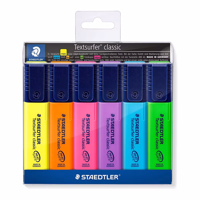 Staedtler Textsurfer classic 364 (6 colours) Price in Jordan Staedtler Textsurfer classic 364 (6 colours) - Buy Online in Jordan | OfficeJo