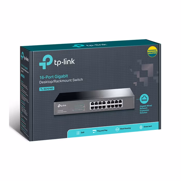 TP-Link TL-SG1016D 16-Port Gigabit Desktop/Rackmount Switch Price in Jordan TP-Link TL-SG1016D 16-Port Gigabit Desktop/Rackmount Switch - Buy Online in Jordan | OfficeJo