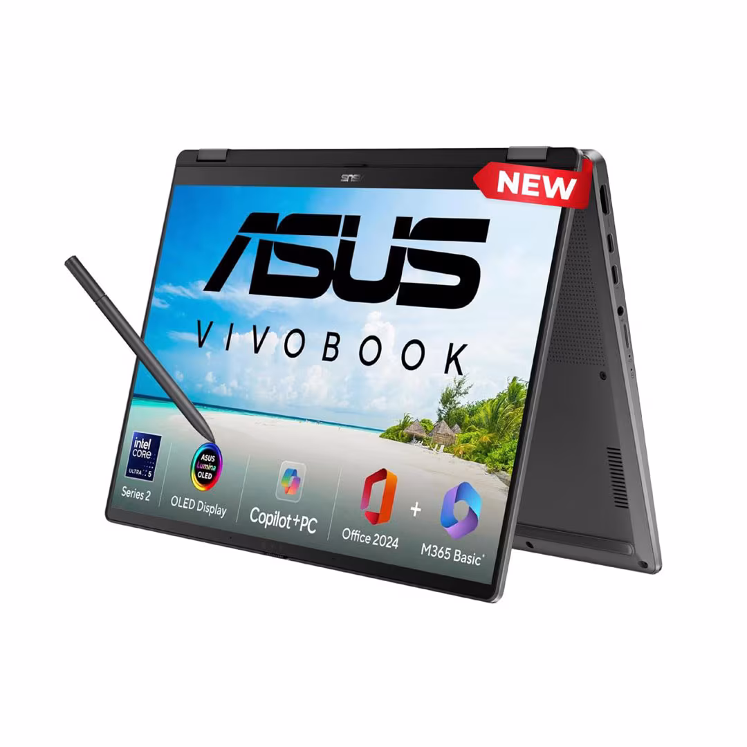 ASUS Vivobook 14 Flip OLED Laptop – Intel Core Ultra 5 226V, 16GB LPDDR5X, 512GB SSD, 14" OLED Touch, Windows 11 Home - Buy Online in Jordan | OfficeJo
