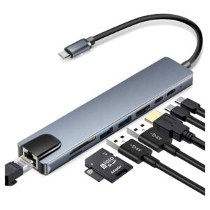 8 in 1 Type-C to HDMI Ethernet USB SD TF Multi-Function Adapter Hub Price in Jordan 8 in 1 Type-C to HDMI Ethernet USB SD TF Multi-Function Adapter Hub - Buy Online in Jordan | OfficeJo