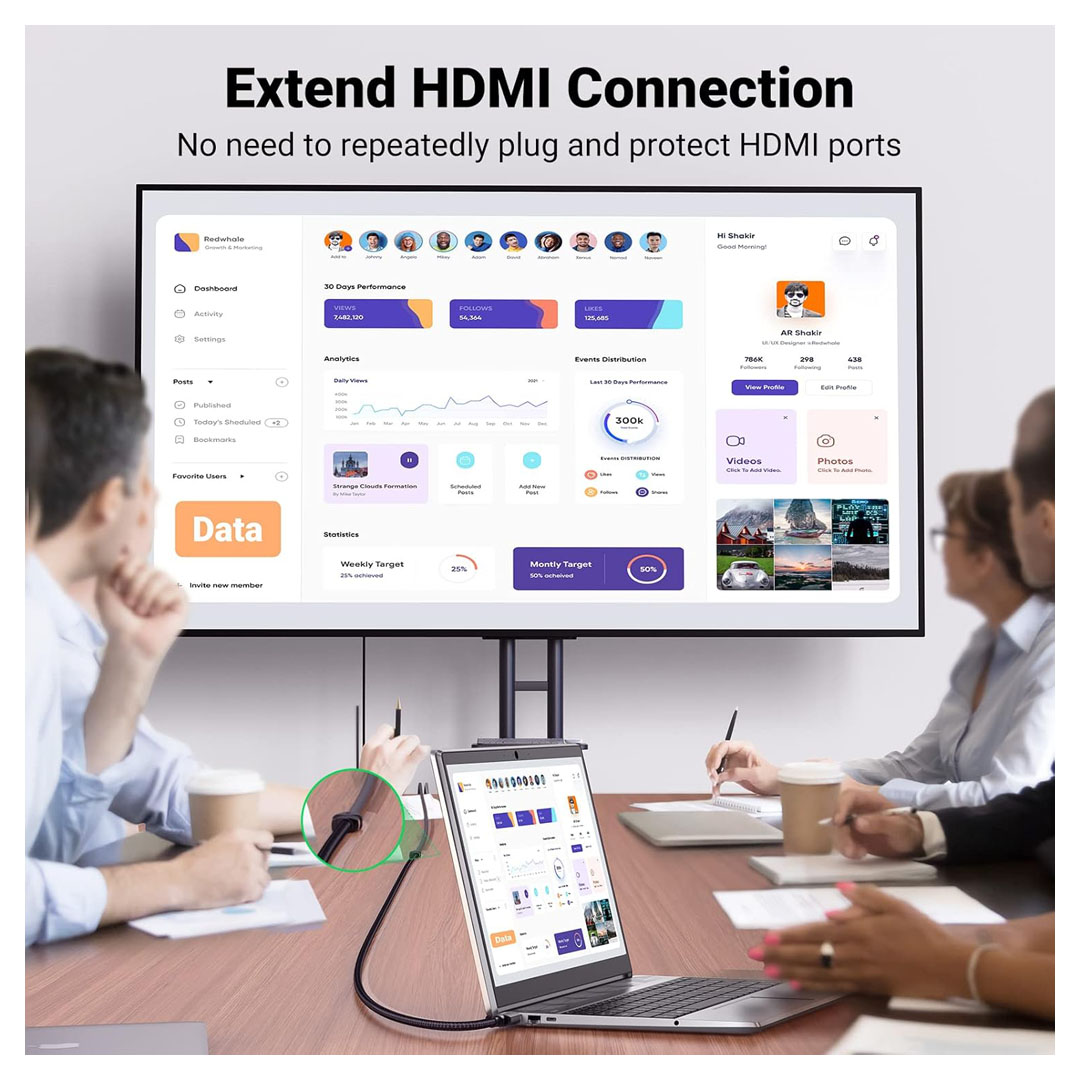 UGREEN HDMI Male to Female Extension Cable 0.5M Price in Jordan UGREEN HDMI Male to Female Extension Cable 0.5M - Buy Online in Jordan | OfficeJo