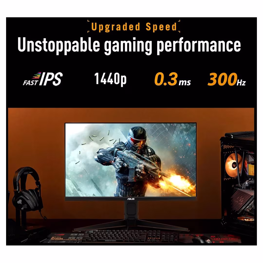 ASUS TUF VG27AQML5A 27" Gaming Monitor – 300Hz, 0.3ms, QHD, G-SYNC Price in Jordan ASUS TUF VG27AQML5A 27" Gaming Monitor – 300Hz, 0.3ms, QHD, G-SYNC - Buy Online in Jordan | OfficeJo