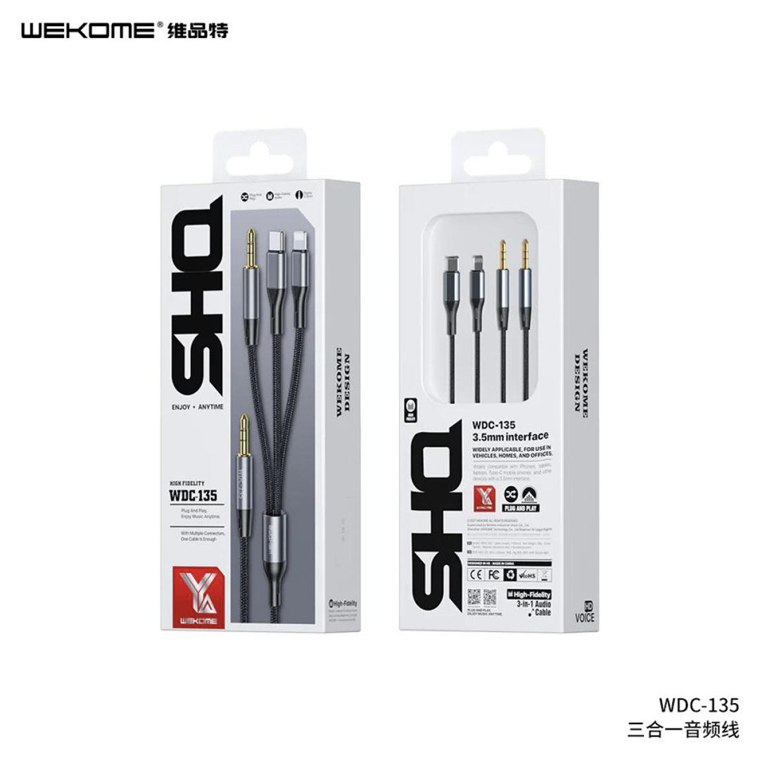 WK Design 3-in-1 Audio Splitter (WDC-135) Price in Jordan WK Design 3-in-1 Audio Splitter (WDC-135) - Buy Online in Jordan | OfficeJo