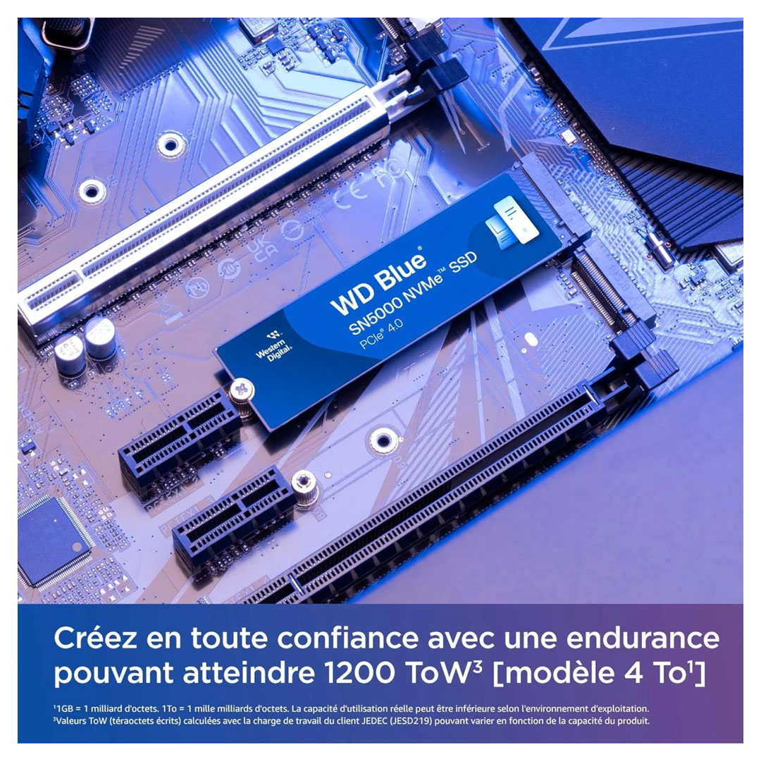 WD Blue SN5000 1TB NVMe SSD – PCIe Gen 4.0, 5,150 MB/s Read, M.2 2280 Price in Jordan WD Blue SN5000 1TB NVMe SSD – PCIe Gen 4.0, 5,150 MB/s Read, M.2 2280 - Buy Online in Jordan | OfficeJo