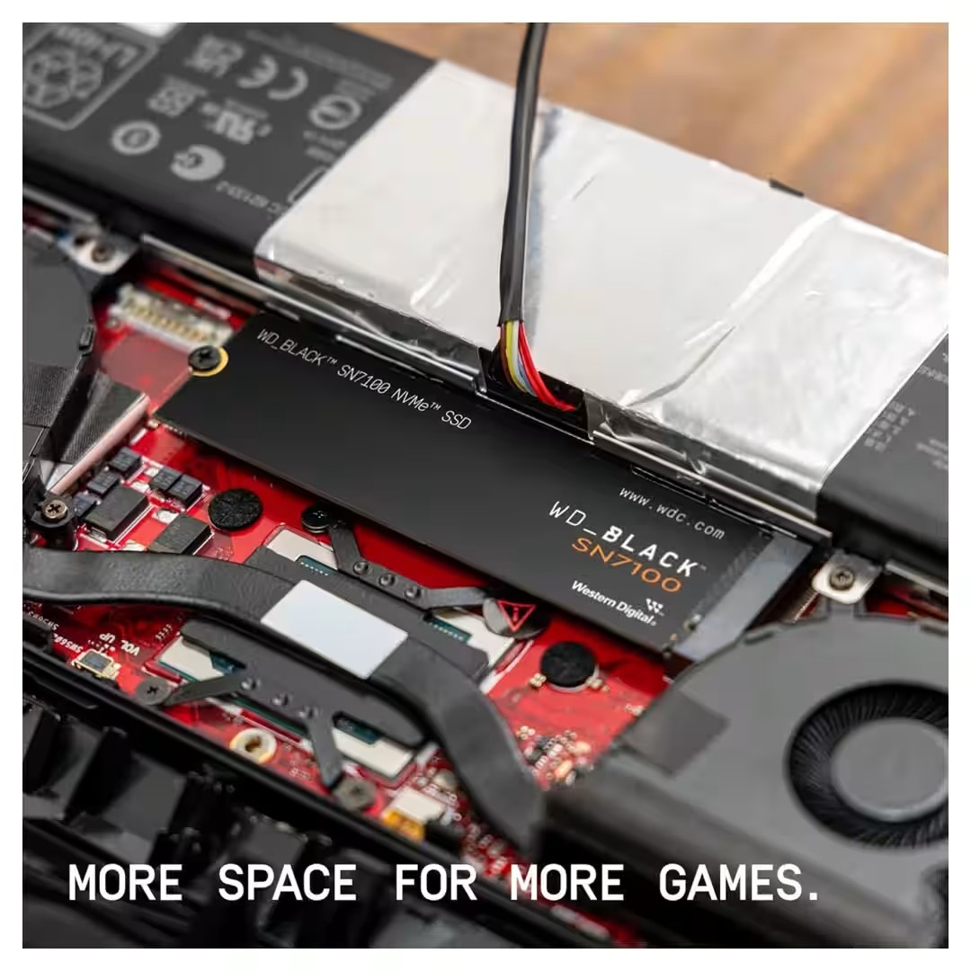 WD BLACK SN7100 1TB NVMe SSD – PCIe Gen4, 7,250MB/s Read, TLC 3D NAND Price in Jordan WD BLACK SN7100 1TB NVMe SSD – PCIe Gen4, 7,250MB/s Read, TLC 3D NAND - Buy Online in Jordan | OfficeJo