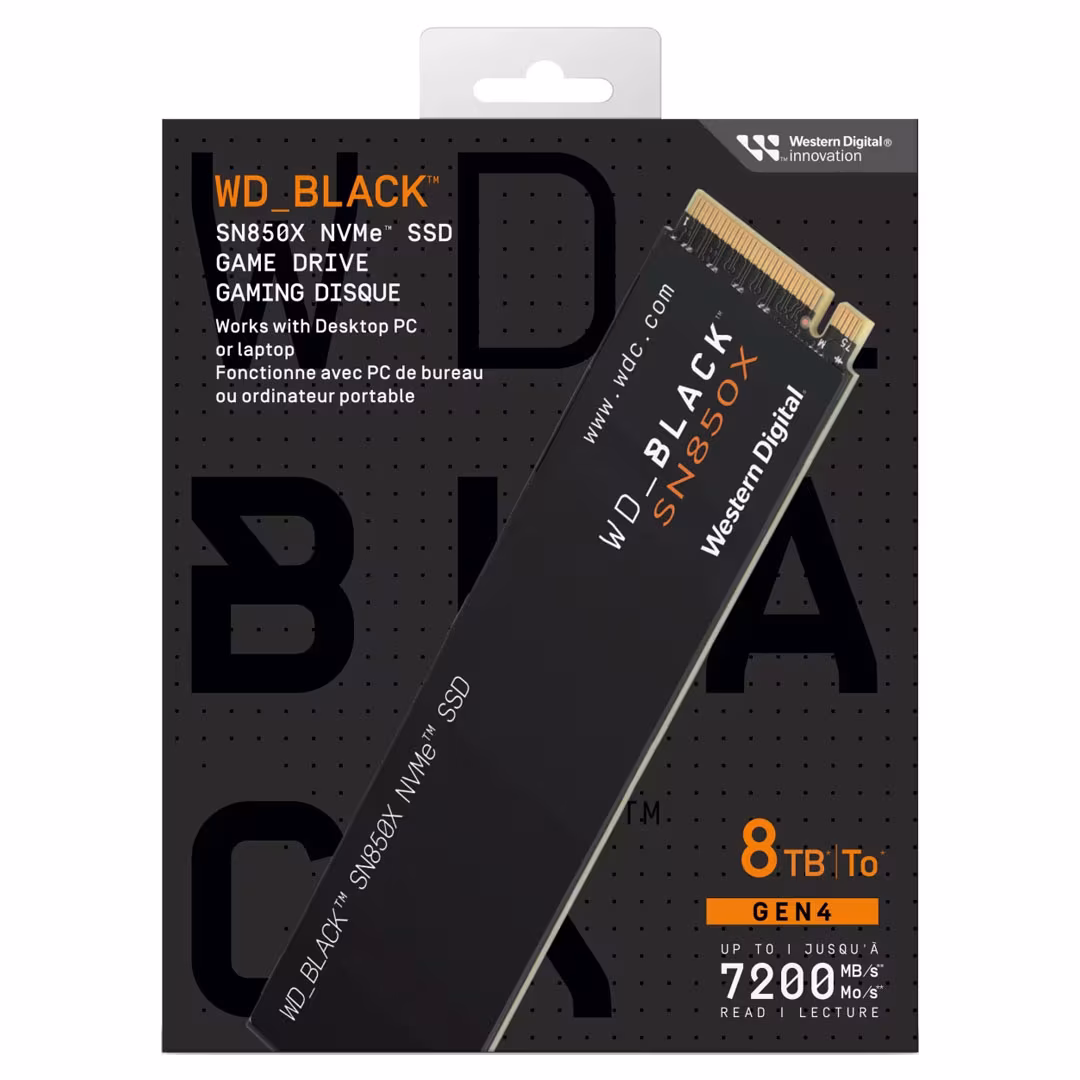 WD BLACK SN850X 8TB NVMe SSD – 7,200MB/s Read, 6,600MB/s Write Price in Jordan WD BLACK SN850X 8TB NVMe SSD – 7,200MB/s Read, 6,600MB/s Write - Buy Online in Jordan | OfficeJo