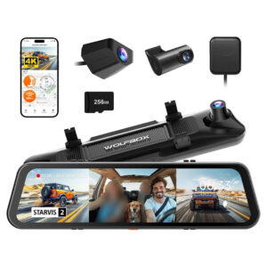 WOLFBOX G900 Tripro 3-Channel Mirror Dash Cam – 4K Front, 2.5K Rear, 1080P Interior, 5.8GHz WiFi - Buy Online in Jordan | OfficeJo