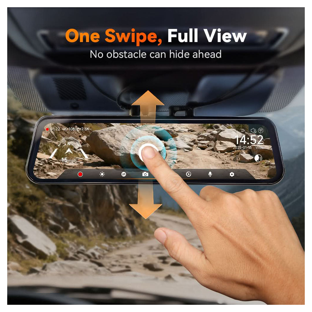 WOLFBOX G900 Tripro 3-Channel Mirror Dash Cam – 4K Front, 2.5K Rear, 1080P Interior, 5.8GHz WiFi Price in Jordan WOLFBOX G900 Tripro 3-Channel Mirror Dash Cam – 4K Front, 2.5K Rear, 1080P Interior, 5.8GHz WiFi - Buy Online in Jordan | OfficeJo