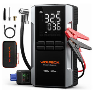 Wolfbox MegaVolt 24Air 4-in-1 Jump Starter – 4000A, 160PSI Air Compressor, 65W Fast Charge - Buy Online in Jordan | OfficeJo