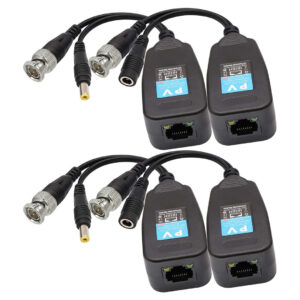Video Balun RJ45 to BNC Transceiver – CVI/TVI/AHD/CVBS, CAT5, 2-Pair Pack - Buy Online in Jordan | OfficeJo