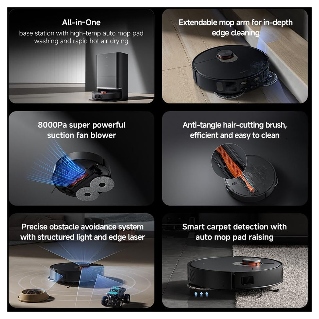 Xiaomi Robot Vacuum X20 Max – 8000 Pa Suction, Dual Mop, 5200 mAh, 75-Day Dust Capacity Price in Jordan Xiaomi Robot Vacuum X20 Max – 8000 Pa Suction, Dual Mop, 5200 mAh, 75-Day Dust Capacity - Buy Online in Jordan | OfficeJo