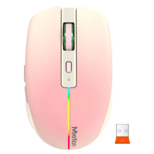 Meetion BTM002 Dual Mode Wireless & Bluetooth Mouse – 1600 DPI, Rechargeable, Pink - Buy Online in Jordan | OfficeJo