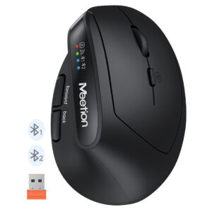 Meetion Ergonomic Vertical Wireless Mouse – BT+2.4GHz Dual Mode, 2400DPI, Rechargeable Price in Jordan Meetion Ergonomic Vertical Wireless Mouse – BT+2.4GHz Dual Mode, 2400DPI, Rechargeable - Buy Online in Jordan | OfficeJo