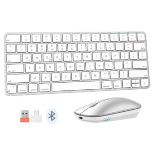 Meetion ikey C210 Wireless Ultra-thin Keyboard & Mouse Combo – 78 Keys, 2400 DPI, Type-C, iOS/Mac OS - Buy Online in Jordan | OfficeJo