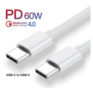 Type-C to Type-C Charger Cable – 60W USB-PD, 1m, Braided or TPE - Buy Online in Jordan | OfficeJo