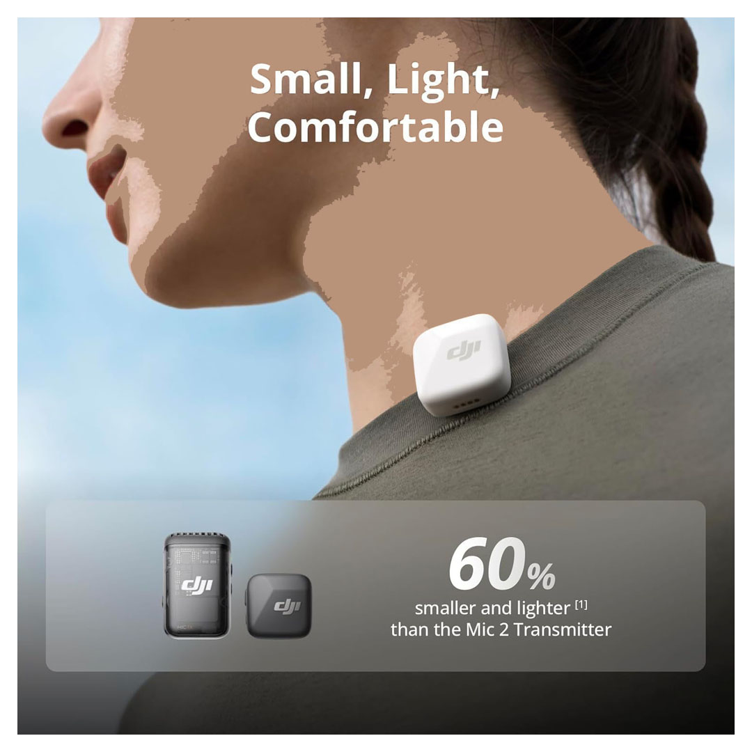 DJI Mic Mini Wireless Lavalier Microphone – 300m, Active Noise Cancelling, Plug-and-Play Price in Jordan DJI Mic Mini Wireless Lavalier Microphone – 300m, Active Noise Cancelling, Plug-and-Play - Buy Online in Jordan | OfficeJo