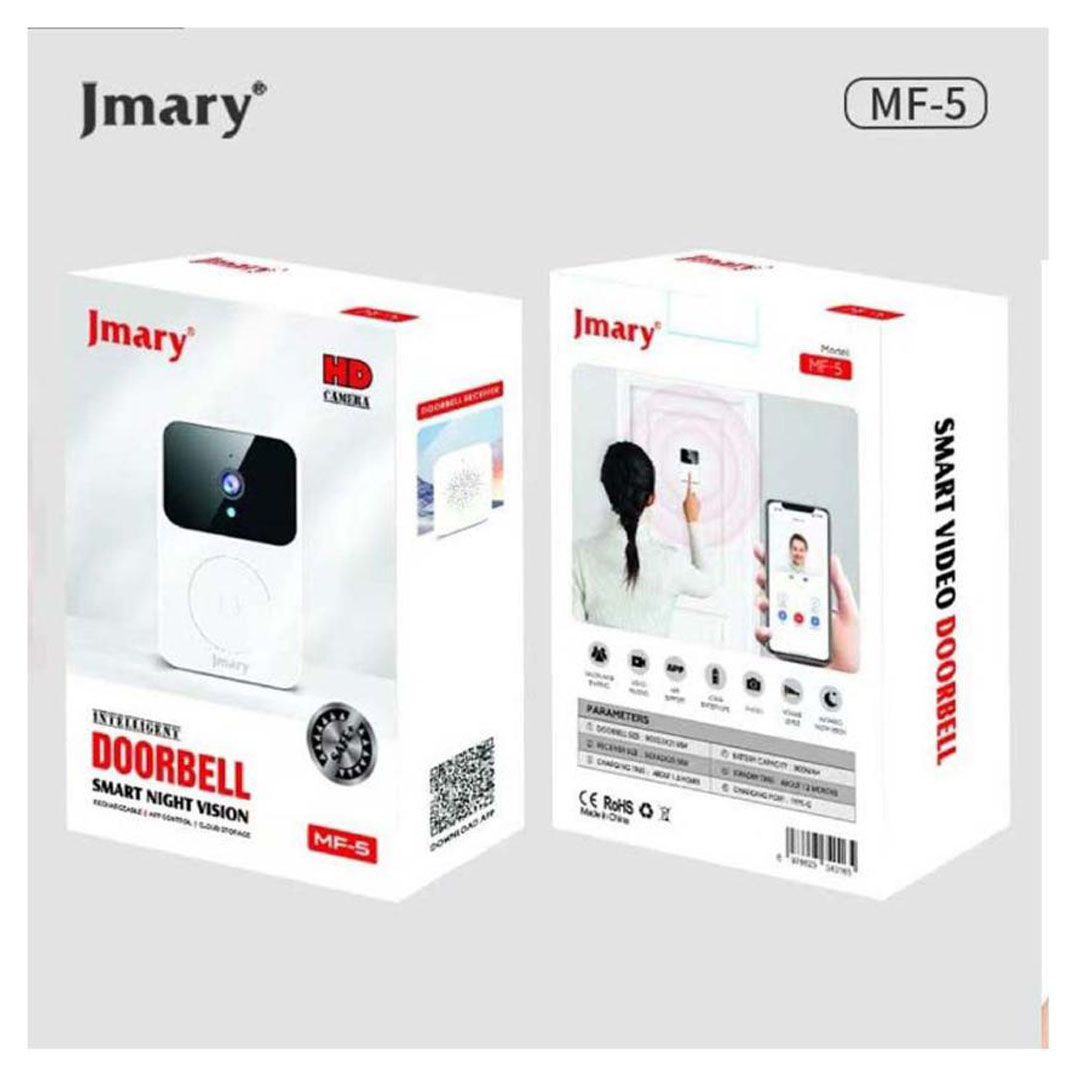Jmary MF-5 Smart Night Vision Video Doorbell – App Support, Motion Detection, Type-C Price in Jordan Jmary MF-5 Smart Night Vision Video Doorbell – App Support, Motion Detection, Type-C - Buy Online in Jordan | OfficeJo