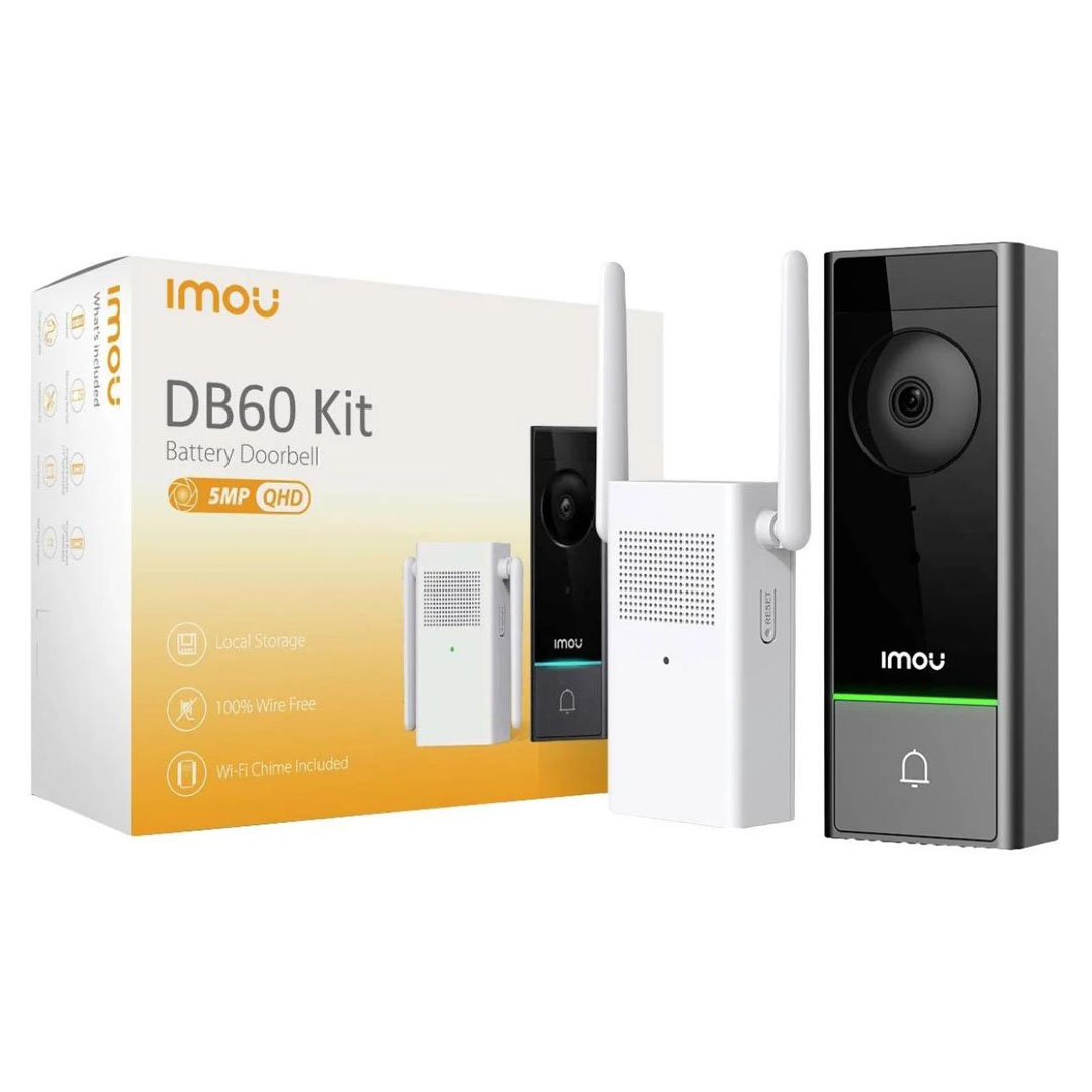 IMOU DB60 Video Doorbell Kit – 5MP, Battery Powered, Two-Way Talk, Wi-Fi Price in Jordan IMOU DB60 Video Doorbell Kit – 5MP, Battery Powered, Two-Way Talk, Wi-Fi - Buy Online in Jordan | OfficeJo