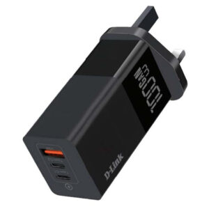 D-Link 100W Dual USB Wall Charger – GaN 3.0, 100W USB-C, 30W USB-A, 100-240V Price in Jordan D-Link 100W Dual USB Wall Charger – GaN 3.0, 100W USB-C, 30W USB-A, 100-240V - Buy Online in Jordan | OfficeJo