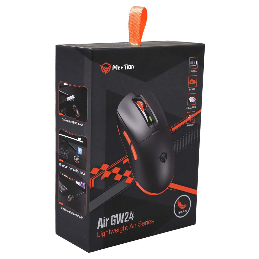 Meetion Air GW24 Gaming Mouse – 2.4G, Bluetooth & Wired, 8000 DPI, RGB Price in Jordan Meetion Air GW24 Gaming Mouse – 2.4G, Bluetooth & Wired, 8000 DPI, RGB - Buy Online in Jordan | OfficeJo