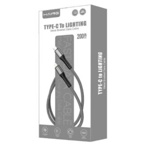 HAING Type-C to Lightning Cable 2M – 20W PD Fast Charge, Metal Braided, 3A/30W - Buy Online in Jordan | OfficeJo