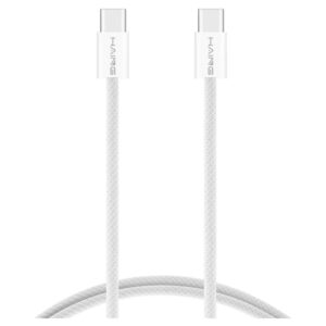 HAING Type-C to Type-C Braided Cable – 100W, 2M, 2.4A, Tangle-Free - Buy Online in Jordan | OfficeJo