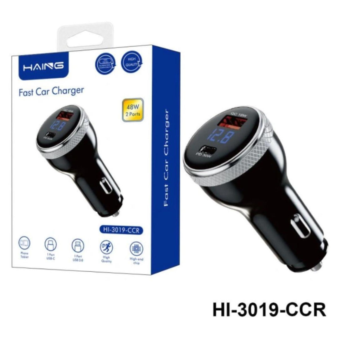 HAING Fast Car Charger 2 Ports – 48W, PD 30W USB-C, QC 3.0 USB-A Price in Jordan HAING Fast Car Charger 2 Ports – 48W, PD 30W USB-C, QC 3.0 USB-A - Buy Online in Jordan | OfficeJo