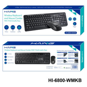 HAING Wireless Keyboard & Mouse Combo – 2.4GHz, Silent Keys, 1600 DPI, Plug & Play - Buy Online in Jordan | OfficeJo