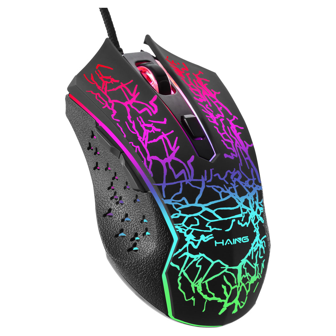 HAING GM100 RGB Gaming Wired Mouse – 7 Buttons, 2400 DPI, 4-Color RGB Backlit Price in Jordan HAING GM100 RGB Gaming Wired Mouse – 7 Buttons, 2400 DPI, 4-Color RGB Backlit - Buy Online in Jordan | OfficeJo