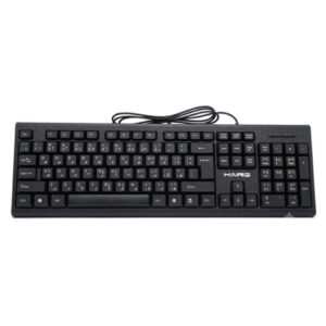 HAING HI-K13 Wired USB Keyboard – Dual Arabic & English, Laser-Engraved Keys, Plug-and-Play - Buy Online in Jordan | OfficeJo