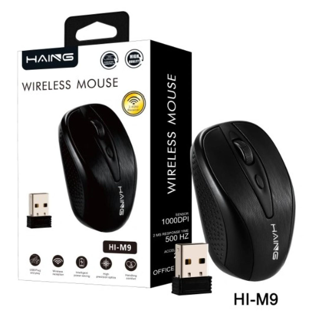 HAING M9 Wireless Mouse – 2.4GHz, 3 DPI Levels, 10M Range, Plug & Play Price in Jordan HAING M9 Wireless Mouse – 2.4GHz, 3 DPI Levels, 10M Range, Plug & Play - Buy Online in Jordan | OfficeJo