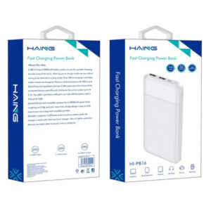 HAING Fast Charging Power Bank – 10000mAh, Dual USB-A, Li-Polymer, 14mm Slim Price in Jordan HAING Fast Charging Power Bank – 10000mAh, Dual USB-A, Li-Polymer, 14mm Slim - Buy Online in Jordan | OfficeJo