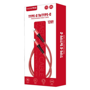 HAING Type-C to Type-C Metal Braided Cable 1.2M – 60W Charging, 480Mbps, Nylon Braided - Buy Online in Jordan | OfficeJo