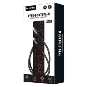 HAING Type-C to Type-C Metal Braided Cable 3M – 60W Charging, 480Mbps, Nylon Braided - Buy Online in Jordan | OfficeJo