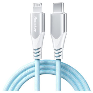 Huntkey Type-C to Lightning Fast Charging Cable – 1.5M, Silver - Buy Online in Jordan | OfficeJo