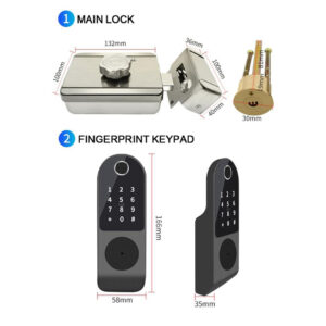 Digital Electric HR-FC188L Rim Lock – Fingerprint, Password, Tuya App, Card & Key Access - Buy Online in Jordan | OfficeJo