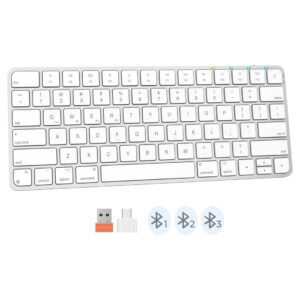 Meetion K210 iKey Ultra-Thin Wireless Keyboard – 2.4G & Bluetooth, 78 Keys, Silent Scissor, Multi-OS Price in Jordan Meetion K210 iKey Ultra-Thin Wireless Keyboard – 2.4G & Bluetooth, 78 Keys, Silent Scissor, Multi-OS - Buy Online in Jordan | OfficeJo