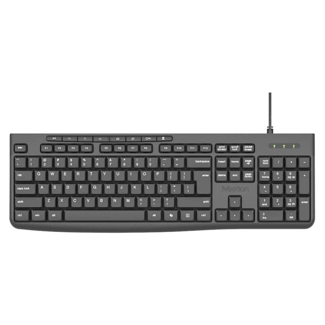 Meetion K295 Zero Noise Wired Office Keyboard – 112 Keys, Membrane, USB-A, Black Price in Jordan Meetion K295 Zero Noise Wired Office Keyboard – 112 Keys, Membrane, USB-A, Black - Buy Online in Jordan | OfficeJo