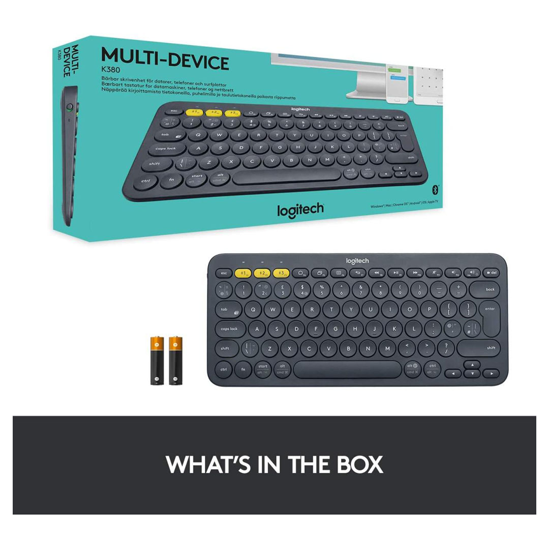 Logitech K380 Multi-Device Bluetooth Keyboard – Compact, Wireless, Connect 3 Devices Price in Jordan Logitech K380 Multi-Device Bluetooth Keyboard – Compact, Wireless, Connect 3 Devices - Buy Online in Jordan | OfficeJo