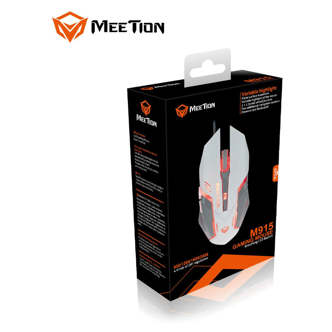 Meetion M915 RGB Gaming Wired Mouse – Optical A704, 2400 DPI, 5+1 Buttons, USB Price in Jordan Meetion M915 RGB Gaming Wired Mouse – Optical A704, 2400 DPI, 5+1 Buttons, USB - Buy Online in Jordan | OfficeJo