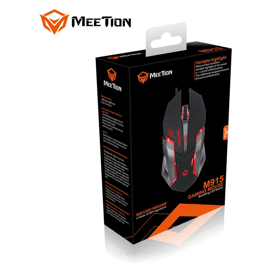 MeeTion M915 RGB Gaming Wired Mouse – Optical A704, 2400 DPI, 5+1 Buttons Price in Jordan MeeTion M915 RGB Gaming Wired Mouse – Optical A704, 2400 DPI, 5+1 Buttons - Buy Online in Jordan | OfficeJo