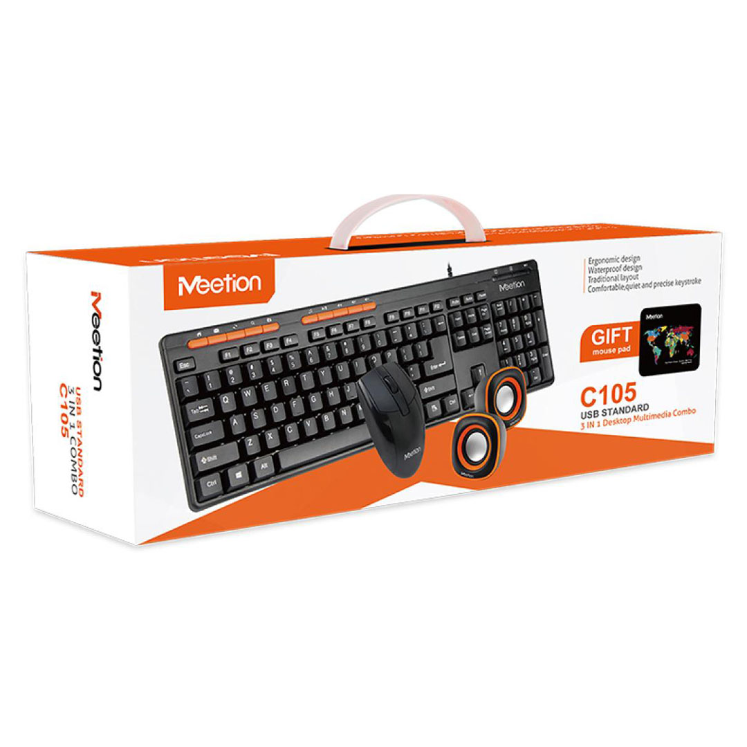 MeeTion MT-C105 3-in-1 Combo Set – Silent Keys, 104-Key, 10 Multimedia Shortcuts Price in Jordan MeeTion MT-C105 3-in-1 Combo Set – Silent Keys, 104-Key, 10 Multimedia Shortcuts - Buy Online in Jordan | OfficeJo