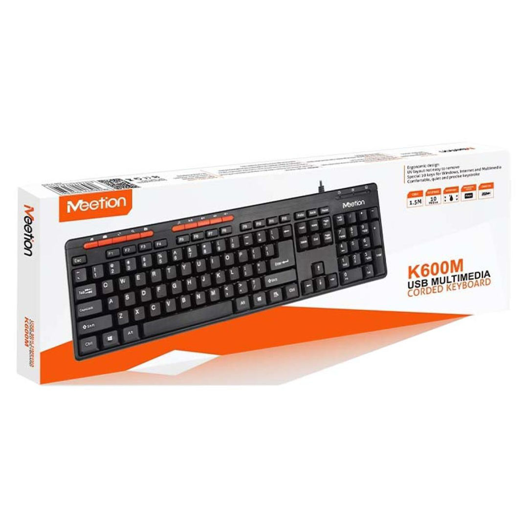 Meetion K600M Wired USB Multimedia Keyboard – 104/105 Keys, Ergonomic, USB, MAC & Windows Price in Jordan Meetion K600M Wired USB Multimedia Keyboard – 104/105 Keys, Ergonomic, USB, MAC & Windows - Buy Online in Jordan | OfficeJo