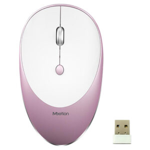 MeeTion MT-R600 Slim Rechargeable Silent Wireless Mouse – 2.4GHz, 3-Level DPI, Rose Gold - Buy Online in Jordan | OfficeJo
