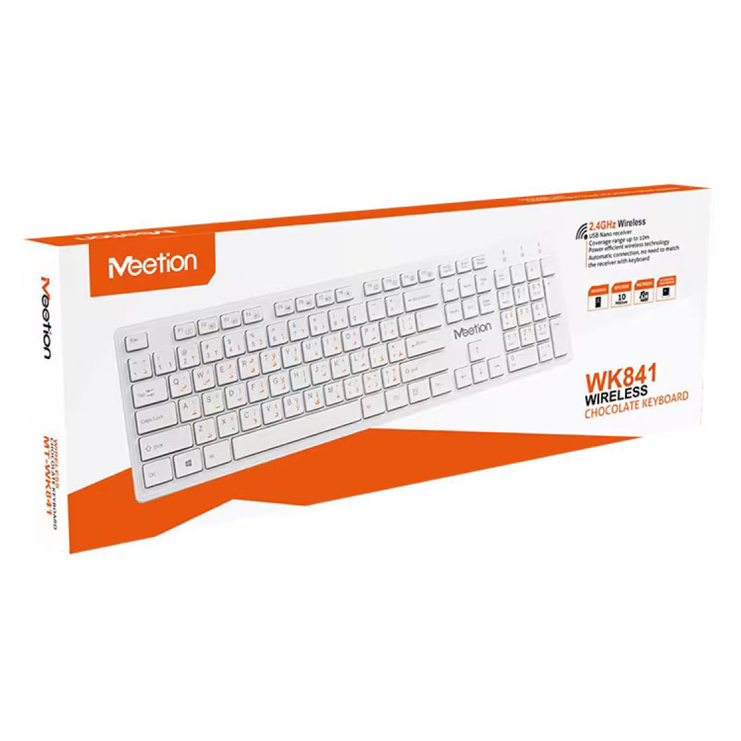 MeeTion Slim 2.4G Wireless Keyboard – Ultrathin, USB Nano Receiver, 10m Range, White Price in Jordan MeeTion Slim 2.4G Wireless Keyboard – Ultrathin, USB Nano Receiver, 10m Range, White - Buy Online in Jordan | OfficeJo