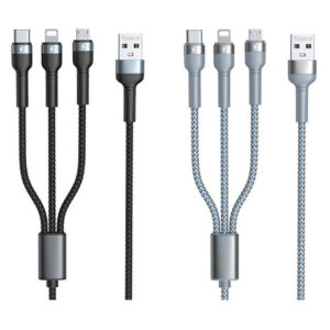 Remax 3-in-1 Charger Cable – 1.2M, 2A, Bend-Resistant - Buy Online in Jordan | OfficeJo
