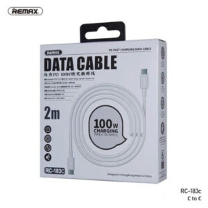 Remax RM-183C USB-C to USB-C Cable – 100W, 5A, 2M - Buy Online in Jordan | OfficeJo