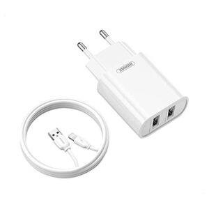 Remax RP-U35 EU Wall Charger for iPhone – 2 USB Ports, Lightning, 240V - Buy Online in Jordan | OfficeJo